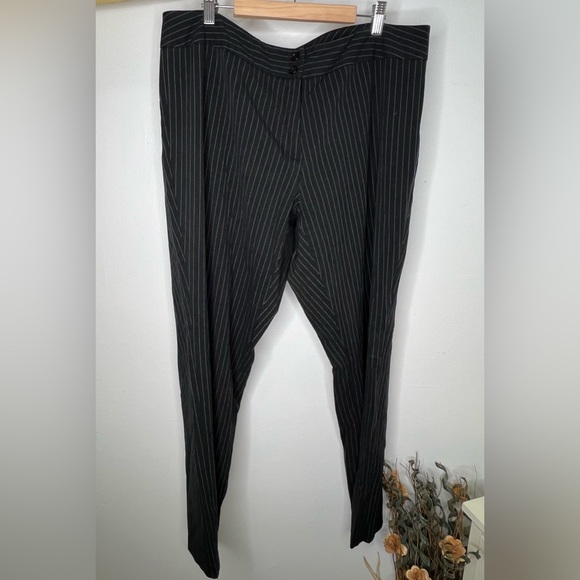 Pants - Black with White Pin-Stripes Dress Pants